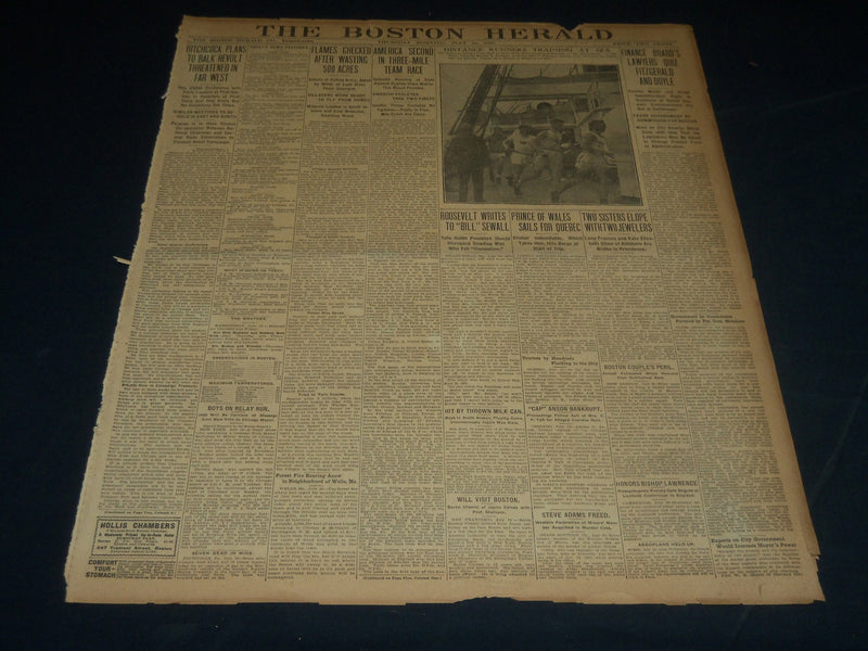 1908 JULY 16 THE BOSTON HERALD - SWEDISH ATHLETES TAKE TWO FIRSTS - BH 322