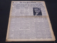 1933 NOVEMBER 8 NEW YORK TIMES - LAGUARDIA ELECTED MAYOR OF NEW YORK - NT 5263