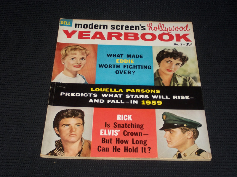1959 #2 MODERN SCREEN'S YEARBOOK MAGAZINE - ELIZABETH TAYLOR COVER - E 3035