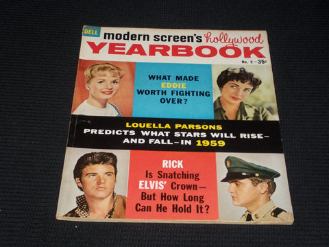 1959 #2 MODERN SCREEN'S YEARBOOK MAGAZINE - ELIZABETH TAYLOR COVER - E 3035