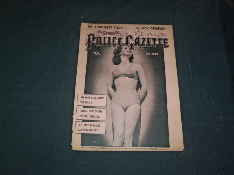 1939 NOVEMBER THE NATIONAL POLICE GAZETTE MAGAZINE - DANNIELLE DARRIEUX - B 5879