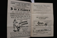 1943-1944 AMERICAN THEATRE PROGRAM - LOT OF 3 - ST. LOUIS - K 2815