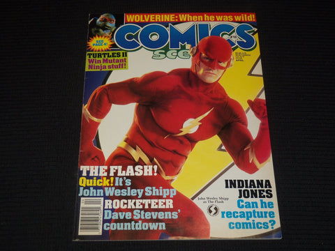 1991 APRIL COMICS SCENE MAGAZINE - THE FLASH FRONT COVER - E 14935