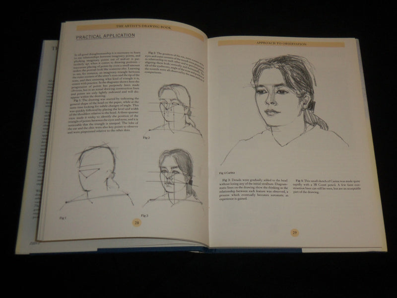 1994 THE ARTISTS DRAWING BOOK BY MOIRA HUNTLY - HARDCOVER- GREAT PHOTOS - I 2002