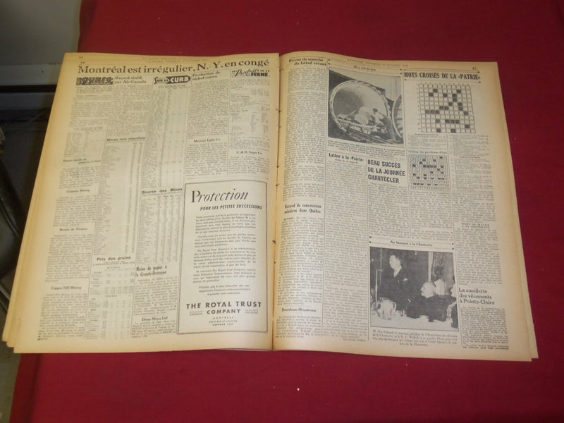 1945 OCT 12 LA PATRIE NEWSPAPER-FRENCH-PAS D'AUTRE PROCES A PIERRRE LAVAL-FR1922
