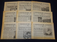 1993 L'OSSERVATORE ROMANO WEEKLY EDITION NEWSPAPER LOT OF 50 COMPLETE - O 2443