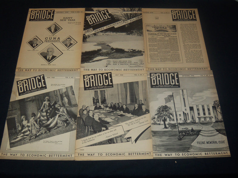 1939-1941 THE BRIDGE ECONOMIC BETTERMENT MAGAZINE LOT OF 20 ISSUES - O 2690