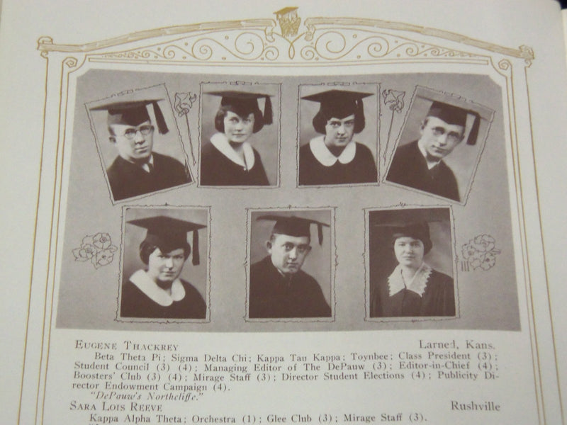 1923 THE MIRAGE DEPAUW UNIVERSITY YEARBOOK VOL. 38 - GREENCASTLE INDIANA - YB 53