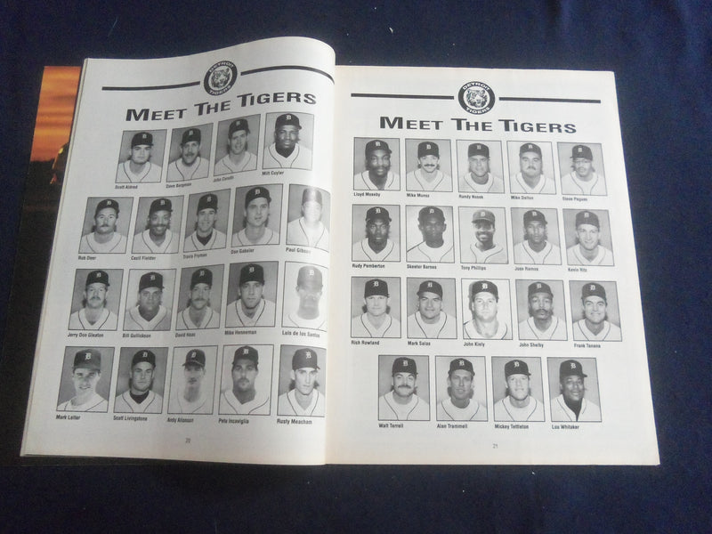 1991 DETROIT TIGERS SCOREBOOK & PROGRAM - SP 6481O