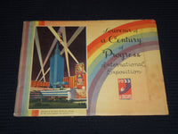 1933 SOUVENIR OF A CENTURY OF PROGESS BOOK & ENVELOPE - J 7336