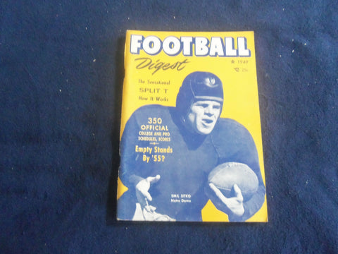 1949 FOOTBALL DIGEST - EMIL SIKO OF NOTRE DAME COVER - SP 7492I