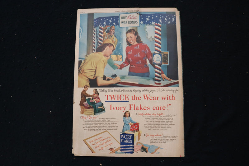 1945 JAN 14 SUNDAY NEW YORK NEWS MAGAZINE - PHYLLIS BROOKS COVER - E 26145