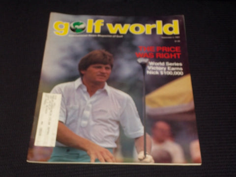 1983 SEPTEMBER 2 GOLF WORLD MAGAZINE - NICK FALDO FRONT COVER - E 6968