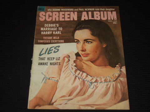 1960-1961 NOVEMBER-JANUARY SCREEN ALBUM MAGAZINE - LIZ TAYLOR COVER - E 14667
