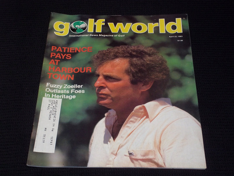 1983 APRIL 22 GOLF WORLD MAGAZINE - FUZZY ZOELLER FRONT COVER - E 6949