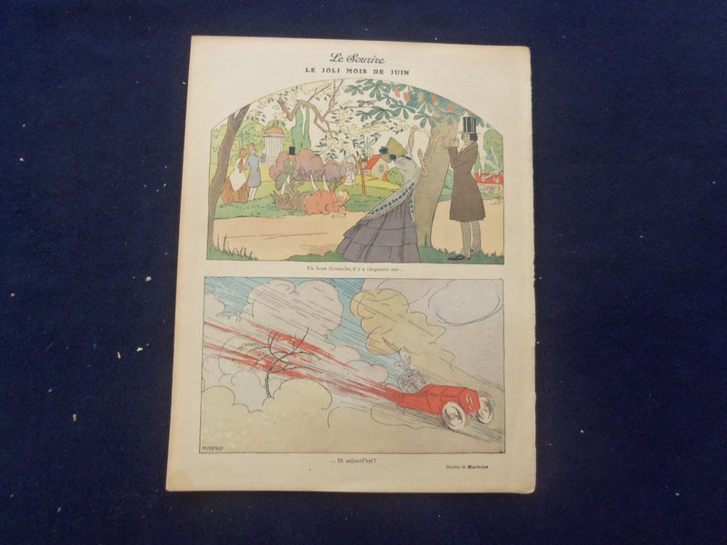 1908 JUNE 13 LE SOURIRE MAGAZINE - ILLUSTRATED COMEDY - FRENCH TEXT - SP 4867L