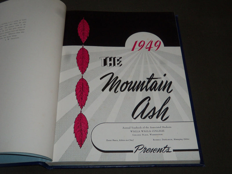 1949 THE MOUNTAIN ASH WALLA WALLA COLLEGE YEARBOOK - WASHINGTON - YB 1072