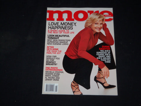 2001 NOVEMBER MORE MAGAZINE - DIANE SAWYER COVER - B 272