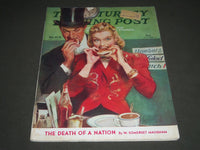 1941 MARCH 22 THE SATURDAY EVENING POST MAGAZINE - ILLUSTRATED COVER - SP 318