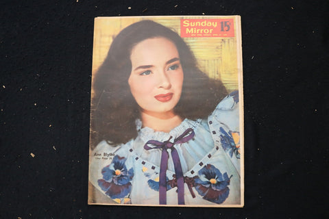 1946 APRIL 21 NY SUNDAY MIRROR MAGAZINE - ANN BLYTHE COVER - E 26177
