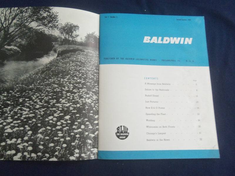 1944 SECOND QUARTER BALDWIN LOCOMOTIVES MAGAZINE- GREAT COVER & PHOTOS- SP 6482N