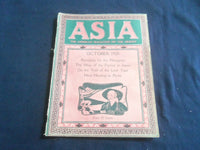 1920 OCTOBER ASIA MAGAZINE - GREAT PHOTOS & STORIES - SP 1222L