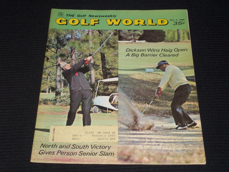 1968 NOVEMBER 5 GOLF WORLD MAGAZINE - DICKSON & PERSON FRONT COVER - E 6548