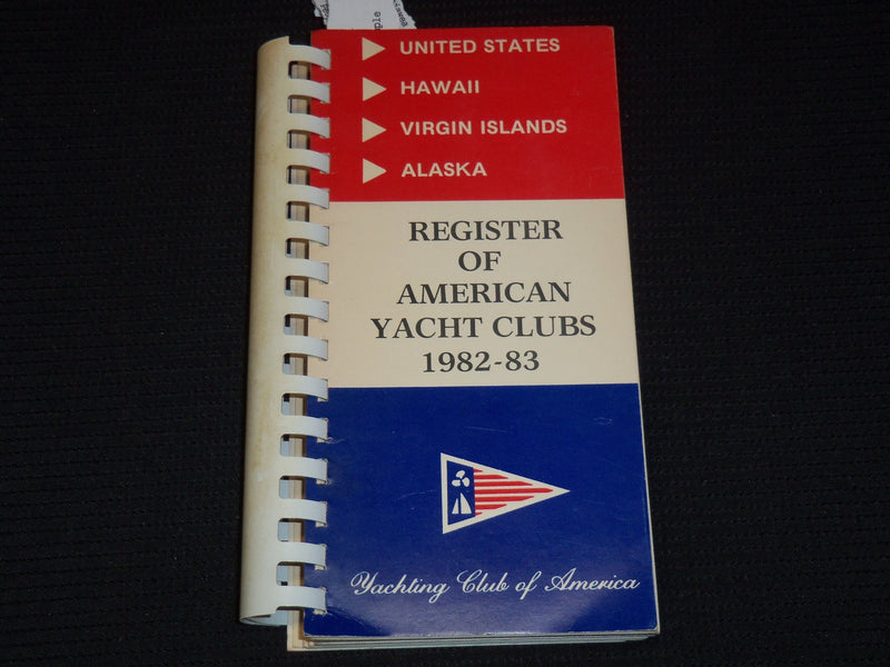 1982-1983 REGISTER OF AMERICAN YACHT CLUBS - SOFTOCVER - KD 5981Y