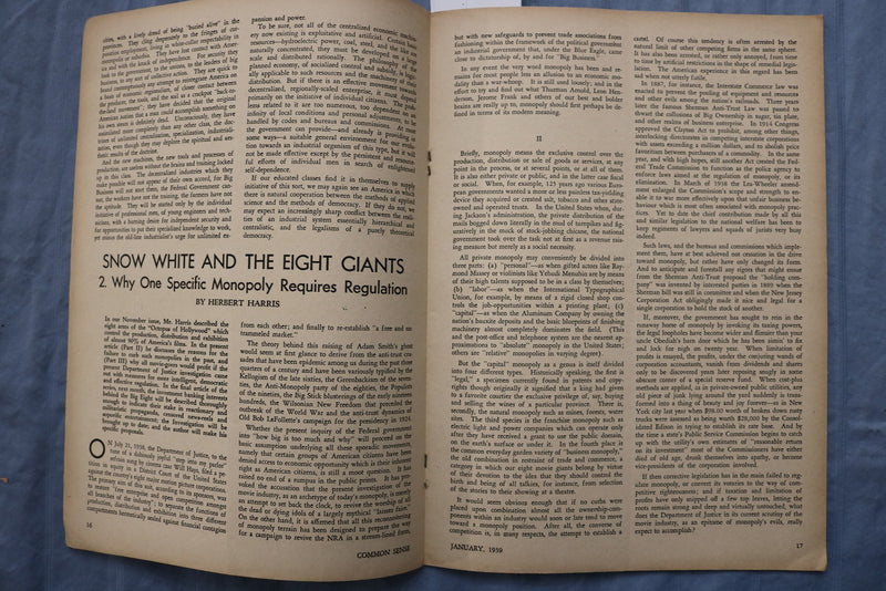 1939 JANUARY COMMON SENSE MAGAZINE - WINTER BOOK NUMBER - K 3222