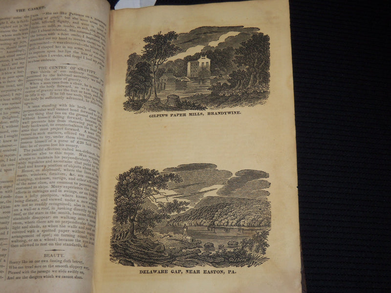 1828 JANUARY-DECEMBER THE CASKET LITERATURE MAGAZINE BOUND VOLUME - KD 703O