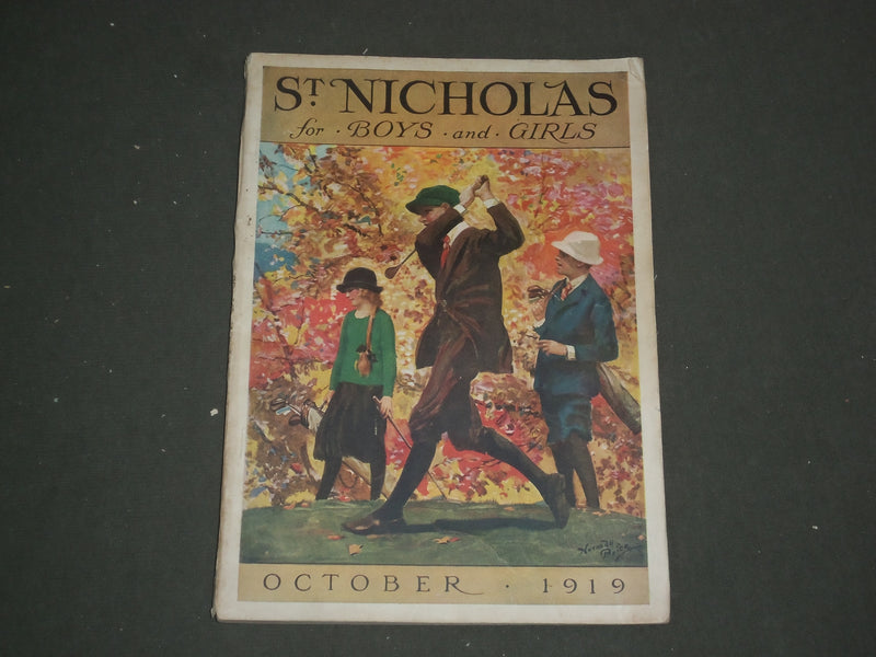 1919 OCTOBER ST. NICHOLAS MAGAZINE - ILLUSTRATIONS, STORIES & ADS - B 4615