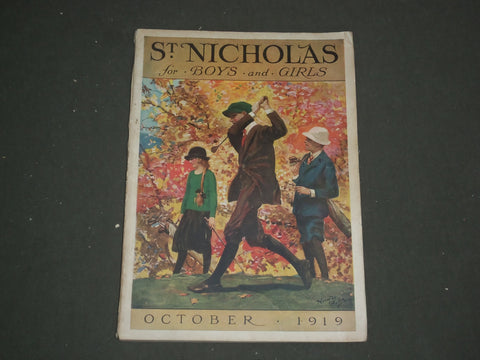 1919 OCTOBER ST. NICHOLAS MAGAZINE - ILLUSTRATIONS, STORIES & ADS - B 4615