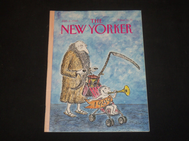 1989 JANUARY 2 THE NEW YORKER MAGAZINE - ILLUSTRATED COVER - NY 1369