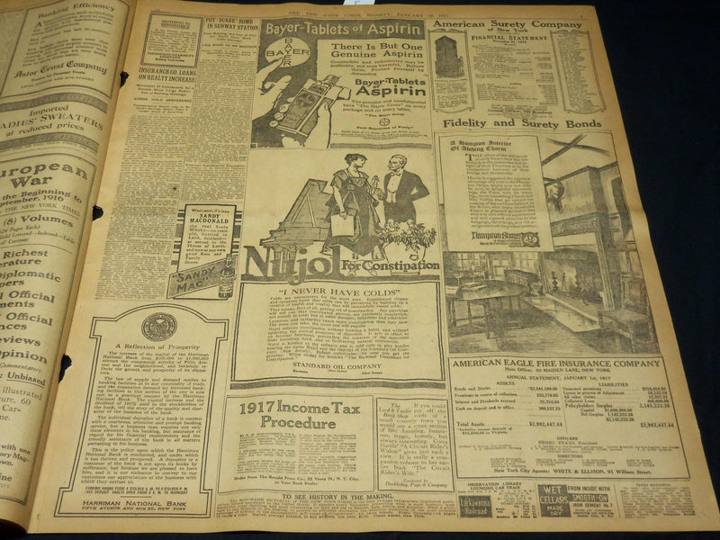 1917 JANUARY 22 NEW YORK TIMES - GERMANY PLANNING ACTUAL BLOCKADE - NT 8754