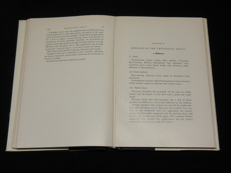 1954 ULTRASONIC AND ULTRASHORT WAVES IN MEDICINE BOOK - KD 2768P