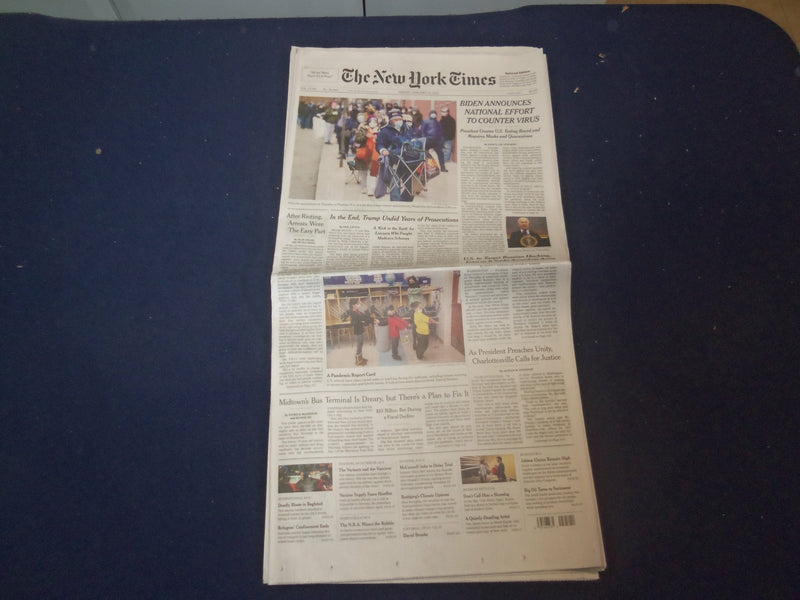 2021 JANUARY 22 NEW YORK TIMES- BIDEN ANNOUNCES NATIONAL EFFORT TO COUNTER VIRUS
