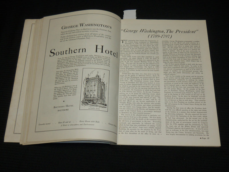 1932 GEORGE WASHINGTON BICENTENNIAL COMMISSIONS SOFTCOVER PROGRAM - J 6949