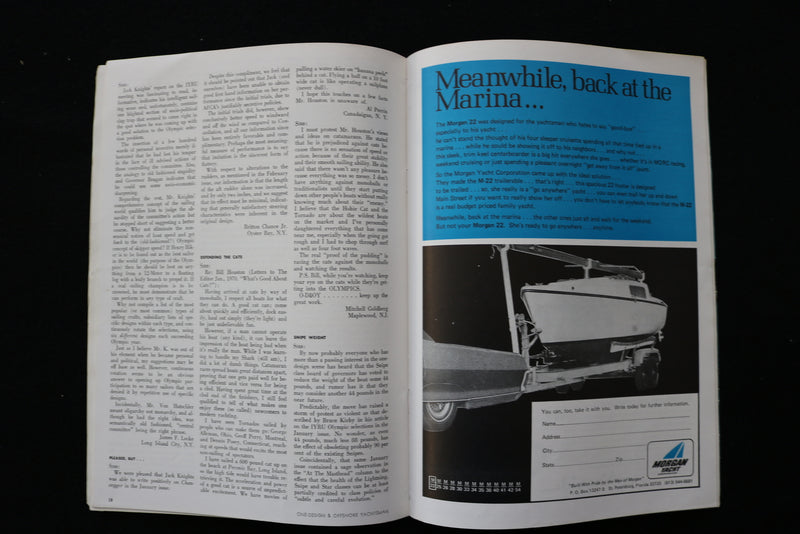 1970 MARCH YACHTSMAN MAGAZINE - ONE-DESIGN & OFFSHORE - K 2354