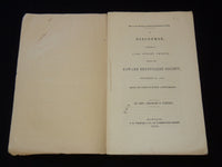 1854 HOWARD BENEVOLENT SOCIETY REV. MR. PORTER'S DISCOURSE BOOK - J 7541