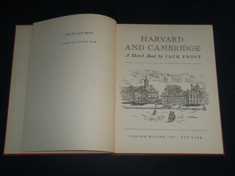 1940 HARVARD & CAMBRIDGE A SKETCH BOOK AUTOGRAPHED BY JACK FROST - KD 5470