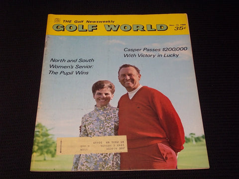 1968 NOVEMBER 12 GOLF WORLD MAGAZINE - BILLY CASPER FRONT COVER - E 6547