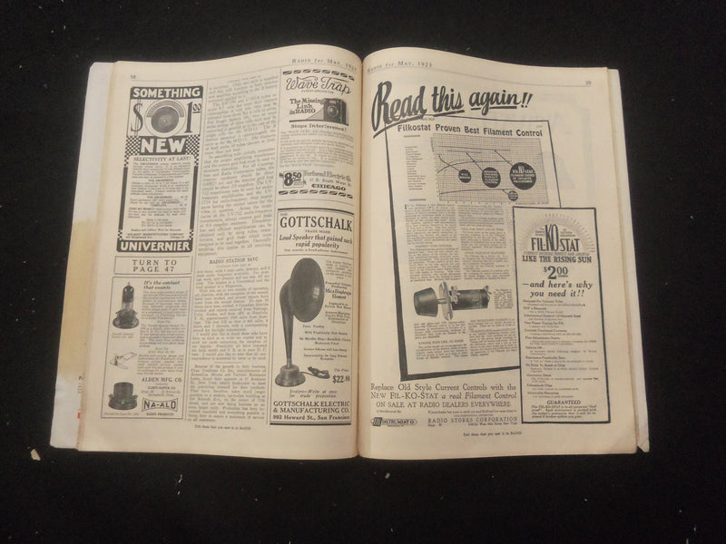 1923 MAY RADIO MAGAZINE - THE D.X. BRINGER-IN - B 434B