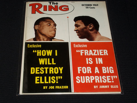 1969 OCTOBER THE RING MAGAZINE - ELLIS FRAZIER FRONT COVER - E 3939