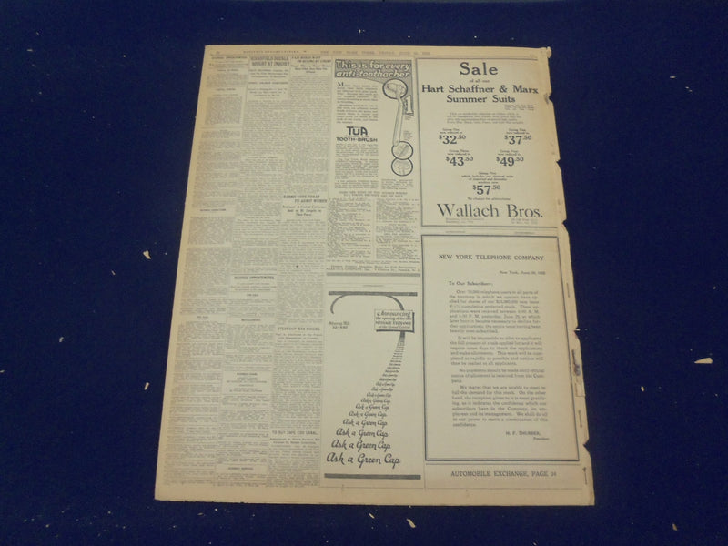 1922 JUNE 30 NEW YORK TIMES - PART OF DUBLIN FOUR COURTS CAPTURED - NT 8403