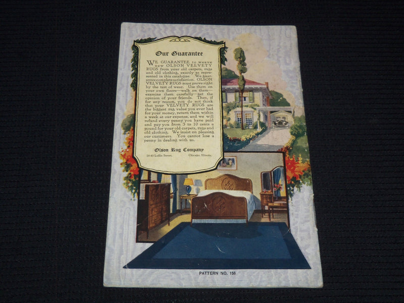 1920'S OLSON RUG COMPANY VELVETY RUGS CATALOG NO. 68 - CHICAGO - J 7558