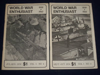 1974 WORLD WAR ENTHUSIAST MAGAZINE LOT OF 4 - VOLUME 1 ISSUES - PHOTOS - J 1664