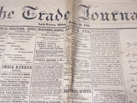 1855 OCTOBER 29 THE TRADE JOURNAL NEWSPAPER - WEBSTER - MURAT - NP 3879K