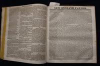 1822-1823 NEW ENGLAND FARMER BOUND VOLUME #1 - KD 9537
