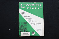 1938 AUGUST CONSUMERS' DIGEST MAGAZINE - MECHANICAL REFRIGERATORS COVER - K 391