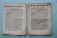 1868 PENNYSYLVANIA DAILY LEGISLATIVE RECORD - LOT OF 22 - K 2518